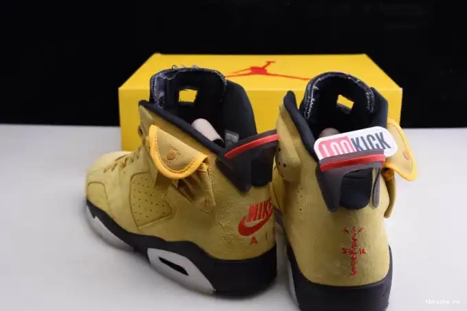 Reps TB YELLOW TRAVIS AIR SCOTT CN1084-300 X 6 JORDAN 0610